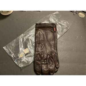 Ladies Vintage Leather Gloves Sz 7.5/8